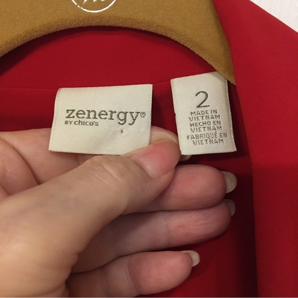 🛍️ SALE! CHICO’S Neema Red Jacket Sz L - Picture 11 of 13